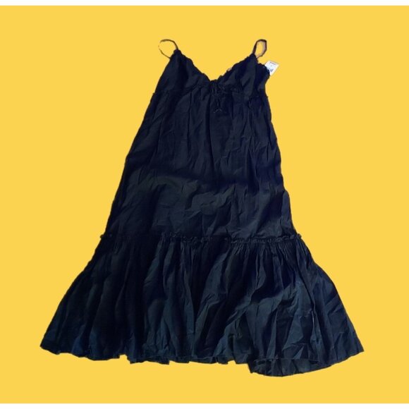 Lucky Brand Peasant Boho Beach Sundress Vneck Ruffled Lined Midi Size L NWT - Picture 11 of 14